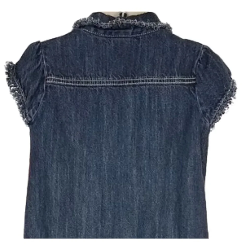 GYMBOREE Refashioned Upcycled Distressed Denim Blue Jean Dress - Girl's Size 5